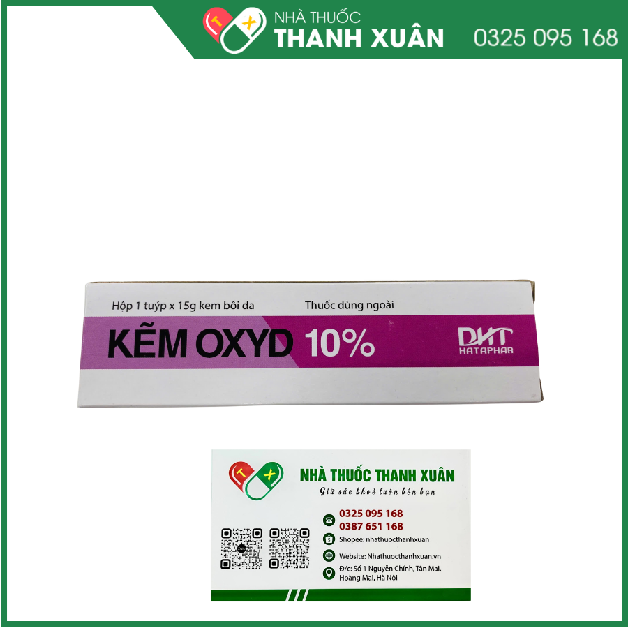 Kẽm Oxyd 10% Dược Hà Tây điều trị bệnh về da